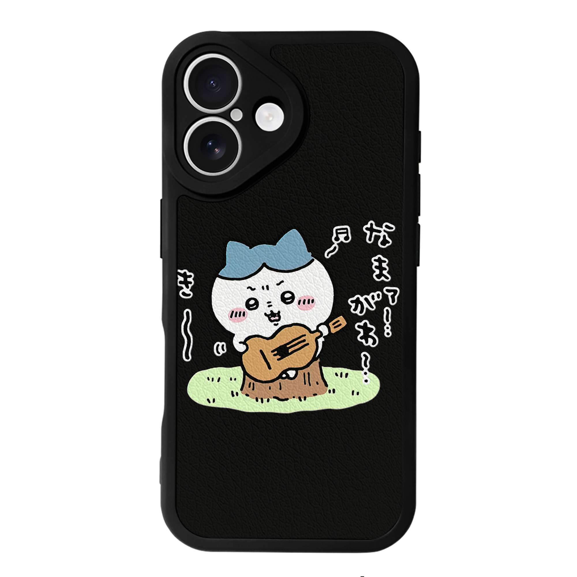 （画像用） ちいかわ ハチワレ Chii-kawa hachiware 【iPhone 16シリーズ対応】シリコンスマホケース（レザー調） 材質：シリコン